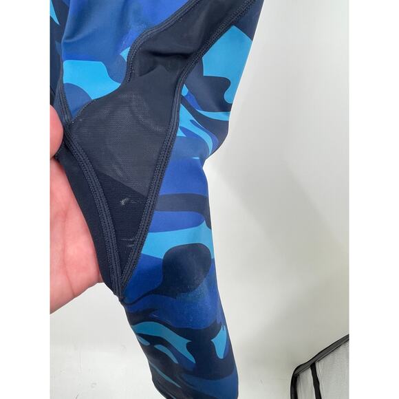 ZYIA Blue Camo Mesh Leggings Size 4 - Picture 5 of 8